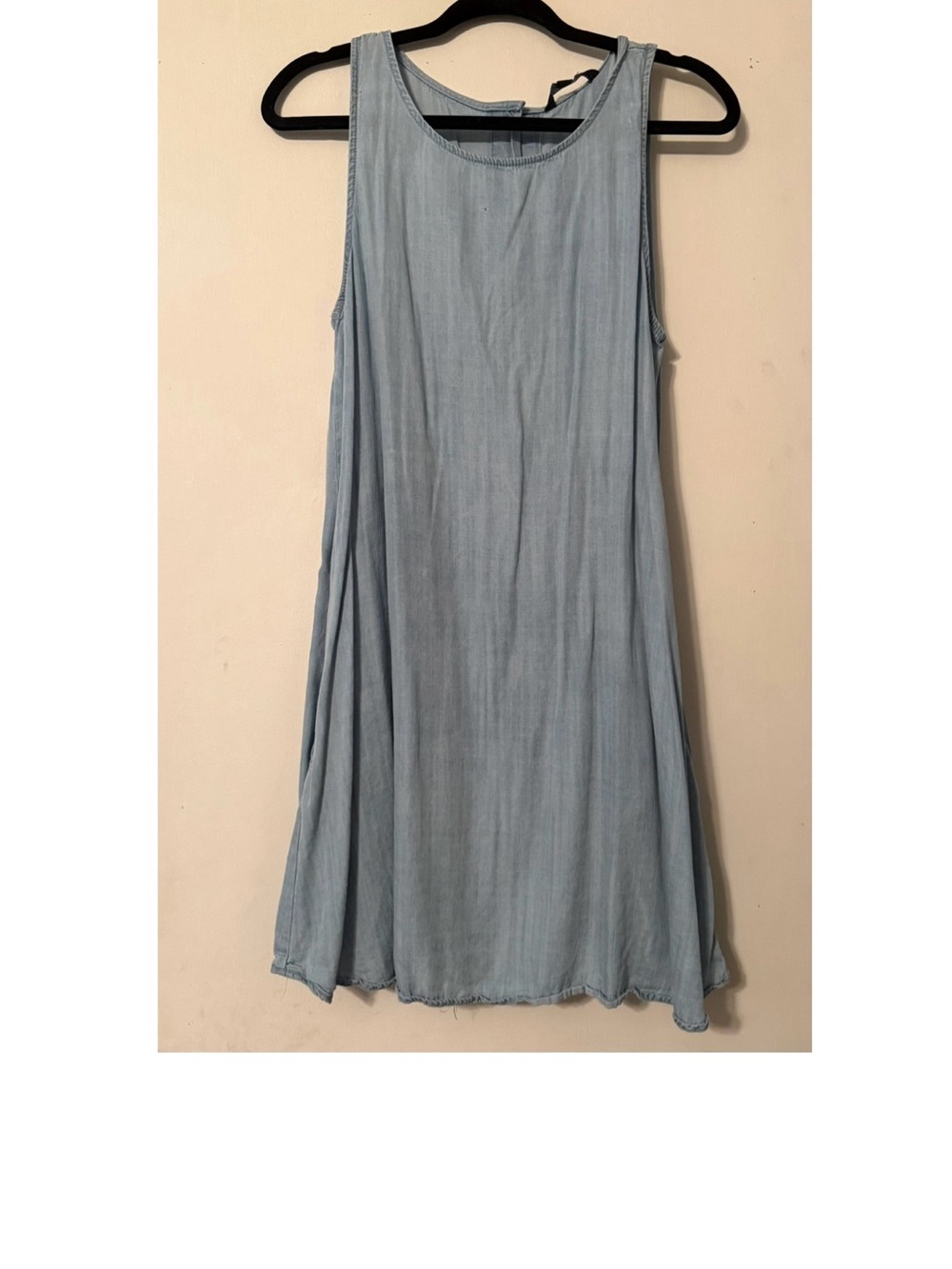 Light Wash Chambray Swing Tank Dress